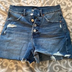 express blue jean shorts
